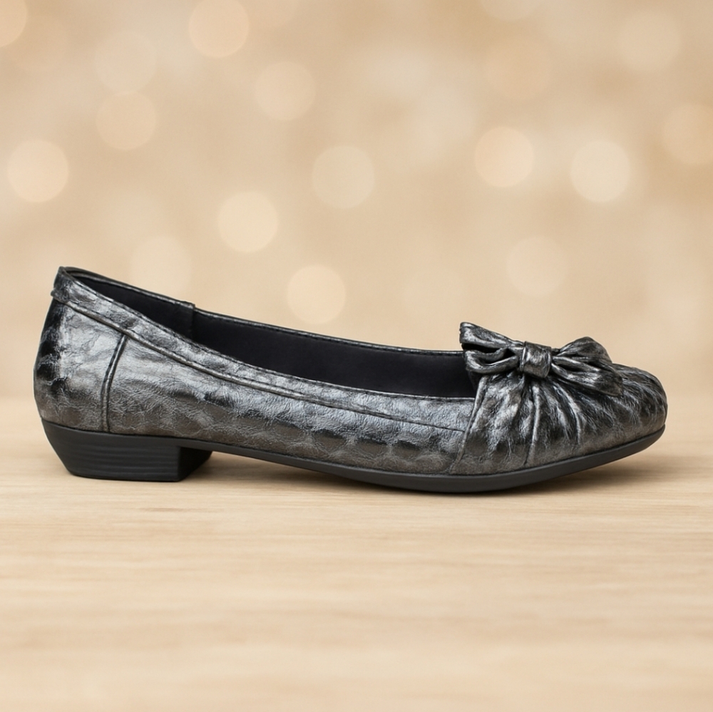 Anne Klein Iflex Kelsie Animal Print Vegan Leather, Low Heel Comfort Loafer 7M